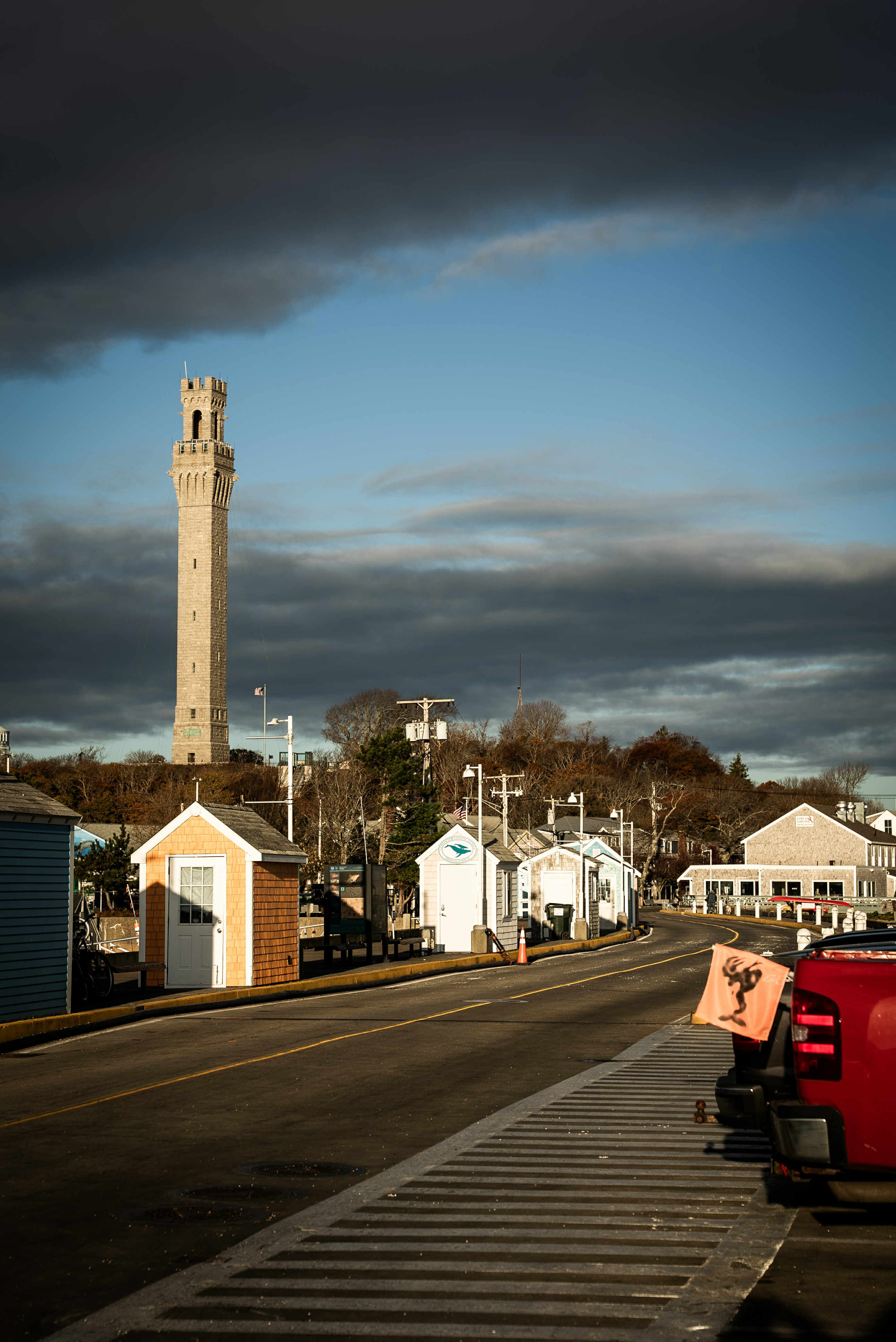 Wide panorama of the pier and fleet
