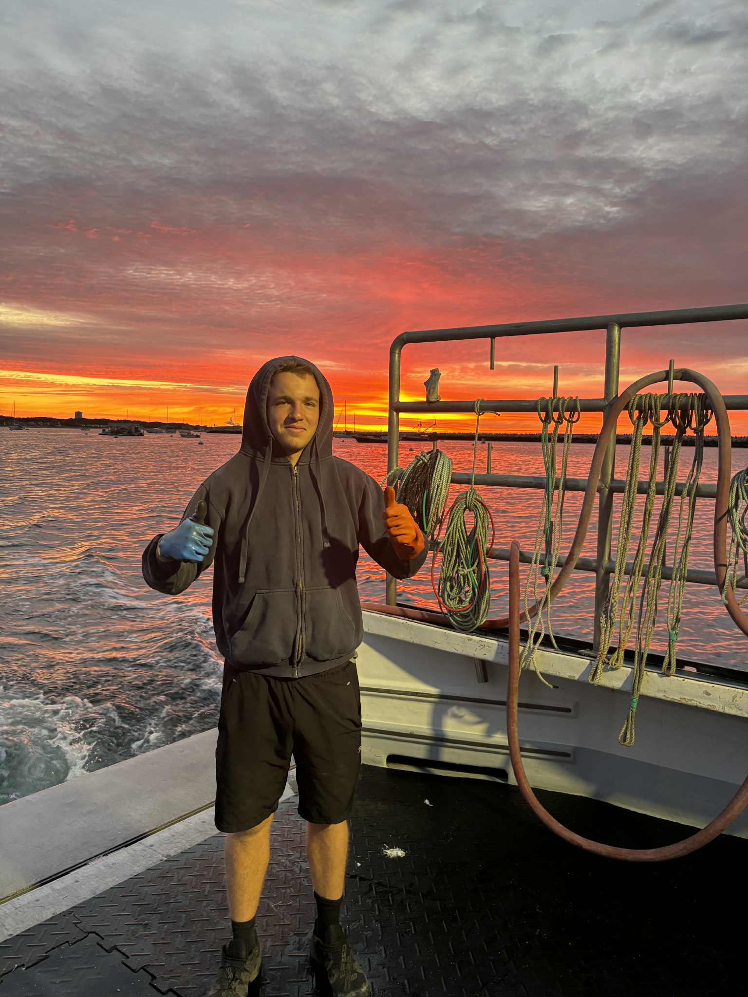 Guest enjoys a Cape Cod sunset